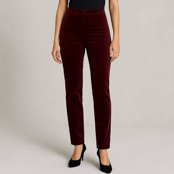Theory Pants - Theory Maroon Velvet Pants Size 2 – Excellent Condition